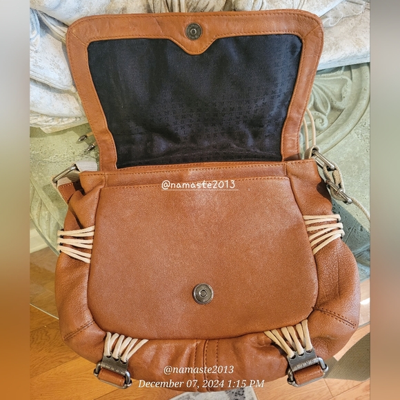 L.A.M.B. Gwen Stefani Leather Lace-Up Shoulder Bag Luxury Designer Celebrity #70 - Picture 3 of 16